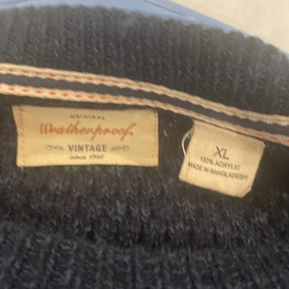 Weatherproof Vintage‎ Mens Textured Knit Crewneck Sweater/Blue